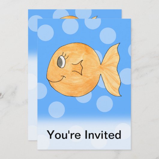金魚。 招待状 (正面/裏面)