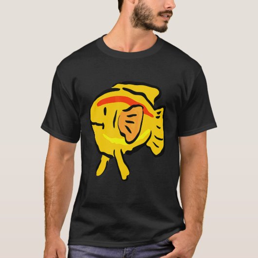 金魚 芸術的な魚 コイ 鯉 Tシャツ (正面)