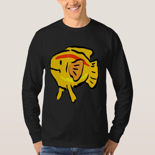 金魚 芸術的な魚 コイ 鯉 Tシャツ (正面)