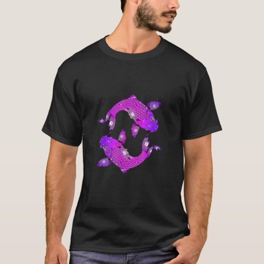 金魚 芸術的な魚 鯉 コイ Tシャツ (正面)