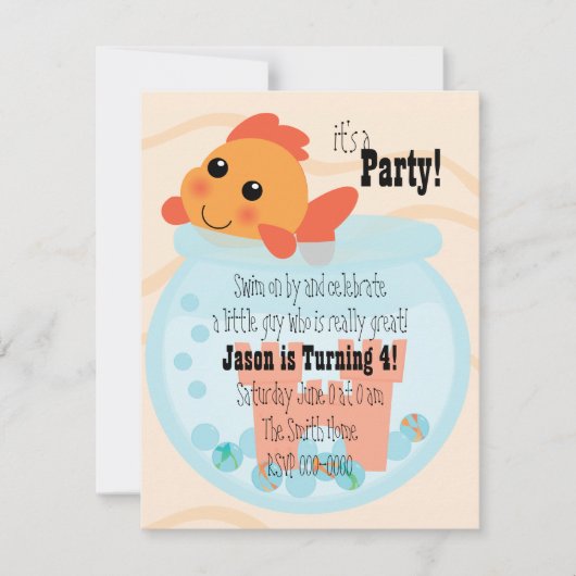 金魚（金魚） 招待状 (正面)