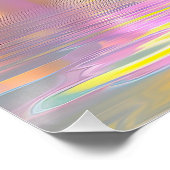 金鮮やかの花瓶のピンクのチューリップ ポスター (コーナー)