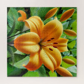 金鮮やか黄の百合 ジグソーパズル (横)