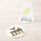 金鳩の信頼の十字の平和愛金ゴールドパターン コースター (側面)