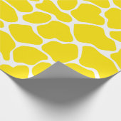 金黄色いサファリのキリン ラッピングペーパー (角)