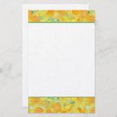 金黄色いラッパスイセンの文房具かNotepaper 便箋 (正面/裏面)