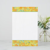 金黄色いラッパスイセンの文房具かNotepaper 便箋 (スタンド正面)