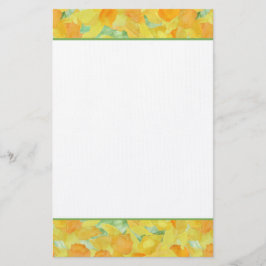 金黄色いラッパスイセンの文房具かNotepaper 便箋