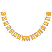金黄色い水彩画のお祝い バンティングフラッグ (全)