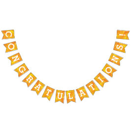 金黄色い水彩画のお祝い バンティングフラッグ