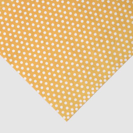 金黄色および白い水玉模様 薄葉紙 (詳細)