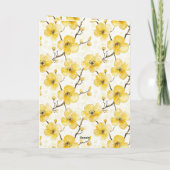 金黄色の花の誕生日 カード (裏面)