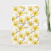 金黄色の花の誕生日 カード (正面)