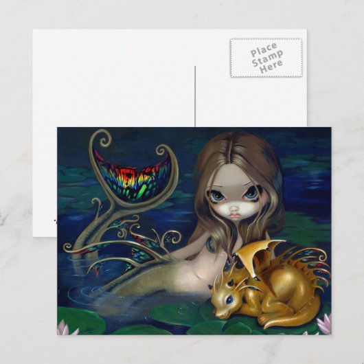 「金龍人魚」のはがき ポストカード (正面/裏面)