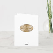 金20年代の芸術DecoThankメッセージカード サンキューカード (裏面)