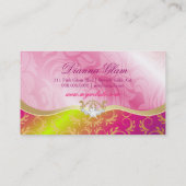 金311物惜しみしないピンクの大皿|はばら色の茎を占います 名刺 (裏面)