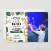 金4th恐竜の誕生日パーティーの写真 招待状 (正面)