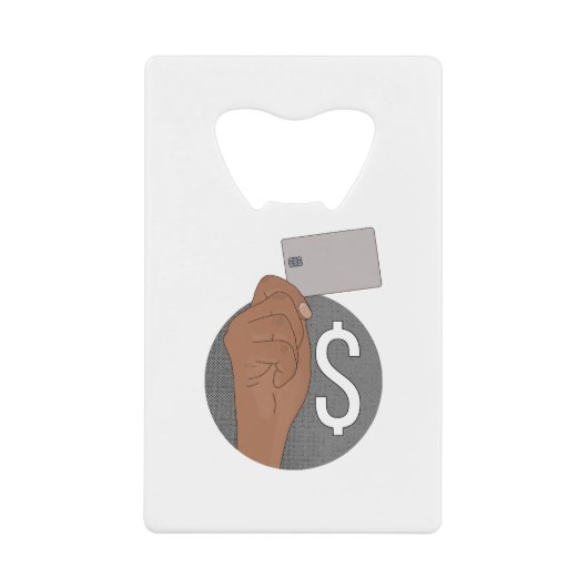 金 クレジットカード栓抜き (正面)