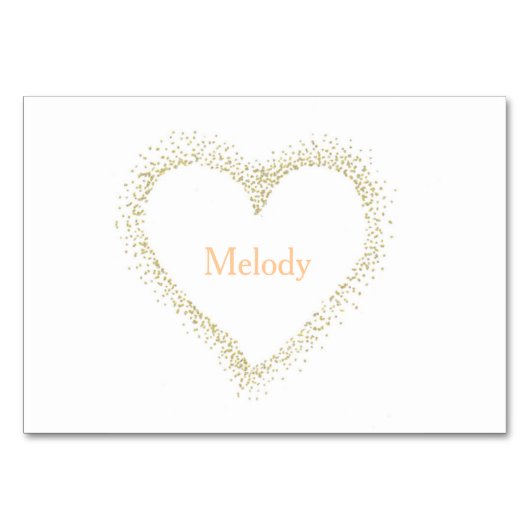 金-テーブル/座席表を結婚する白いハート テーブルナンバー (正面)