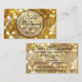 金《写真》ぼけ味の美容師の名刺のテンプレート 名刺 (正面/裏面)