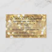 金《写真》ぼけ味の美容師の名刺のテンプレート 名刺 (裏面)