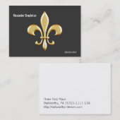 金（紋章の）フラ・ダ・リ 名刺 (正面/裏面)