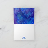 金 銀 ロケット 宇宙 銀河 ありがとう サンキューカード (内部)