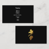 金"3D"ブドウ 名刺 (正面/裏面)