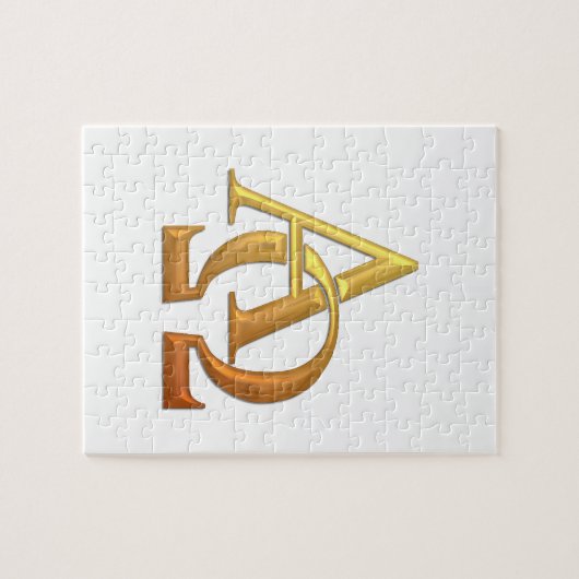 金"3D"初めと終わりの記号 ジグソーパズル (横)