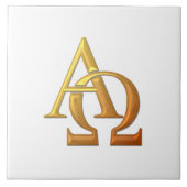 金"3D"初めと終わりの記号 タイル (正面)