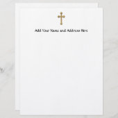 金"3D"十字2 レターヘッド (正面/裏面)