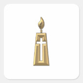 金"3D"蝋燭 スクエアシール (正面)