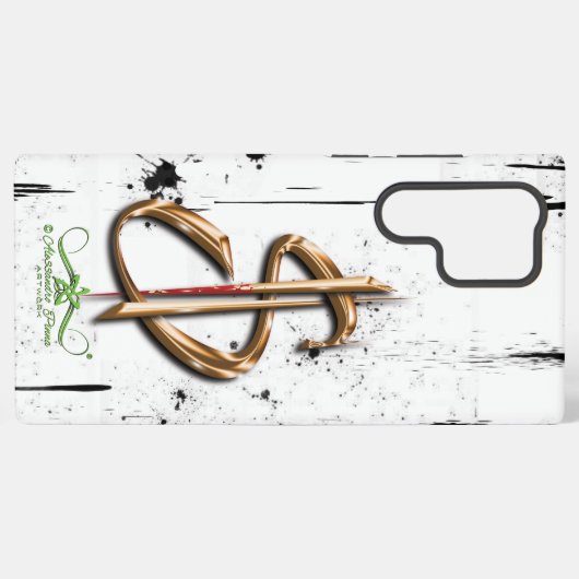 金 SAMSUNG GALAXYケース (裏面横)