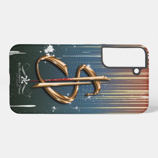 金 SAMSUNG GALAXYケース (裏面横)