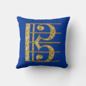 金ALTOクレフ、音符記号 クッション (裏面)