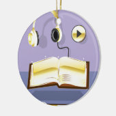 金Audiobookのベクトル芸術アイコン セラミックオーナメント (左)