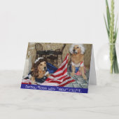 金Betsy Rossはのための旗を7月第4縫います カード (正面)