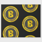 金Bitcoin ラッピングペーパー (フラット)