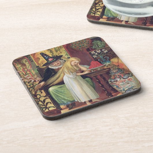 金cのゲルダの毛をとかしている古い魔法使い コースター (左側)