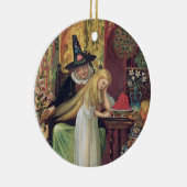 金cのゲルダの毛をとかしている古い魔法使い セラミックオーナメント (右)