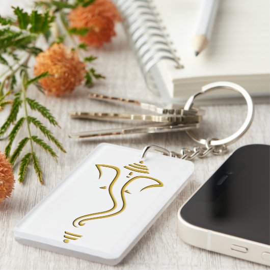 金Ganesh キーホルダー (正面右)