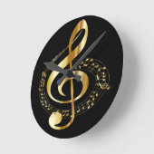 金Gclefの柱時計 ラウンド壁時計 (傾斜)