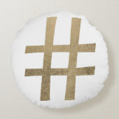 金Hashtag ラウンドクッション (裏面)