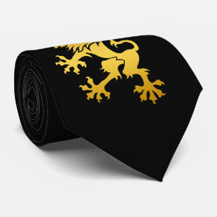 金Heraldicライオンのタイ ネクタイ
