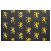 金Heraldicライオンの生地 ファブリック (ヤード)