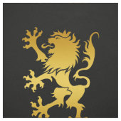 金Heraldicライオンの生地 ファブリック (見本)