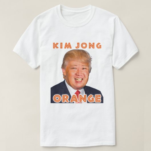 金Jongのオレンジ|ドナルド・トランプ + 金Jong国連 Tシャツ (デザイン正面)