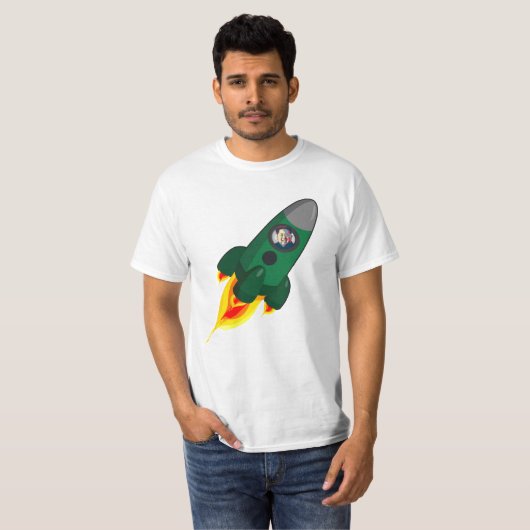 金Jong国連Rocketman Tシャツ (正面フル)