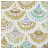 金MERMACITAの水彩画の人魚のスケール ファブリック (クローズアップ)