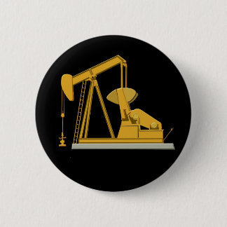 金Pumpjack 缶バッジ